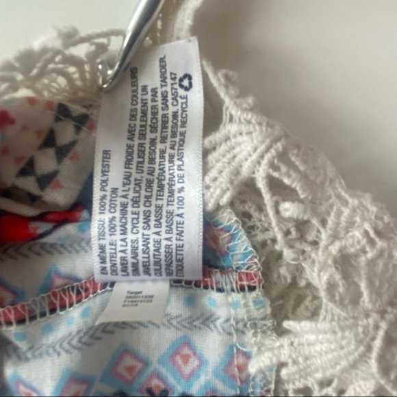 Xhilaration Aztec Crochet Race Back Tank Top - Picture 8 of 9